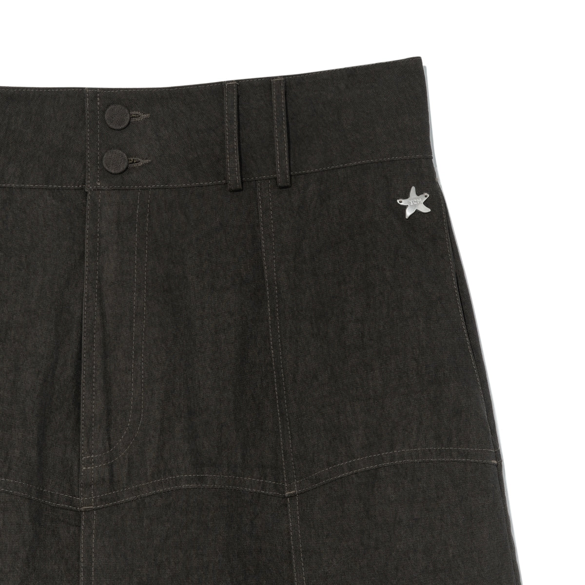 (w) TCM vintage denim pleated skirt
