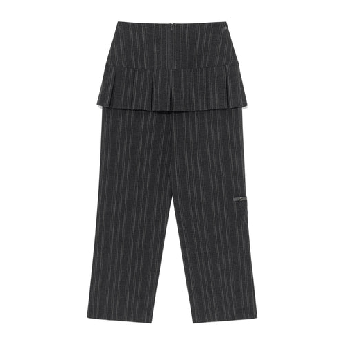 (w) TCM skirt layered button pants