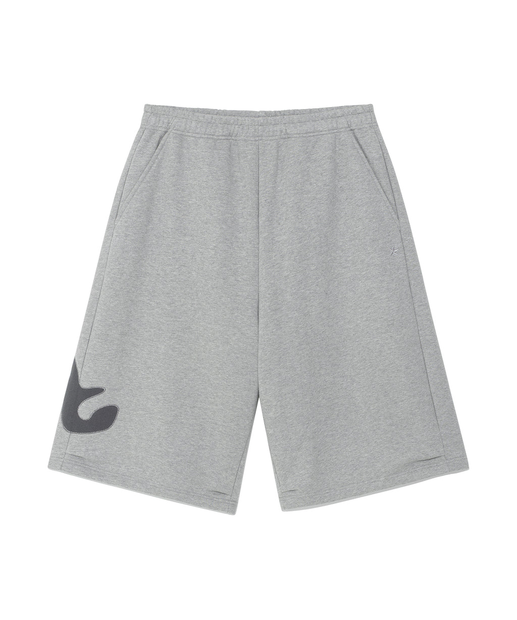 TCM zigzag stitch half sweat pants