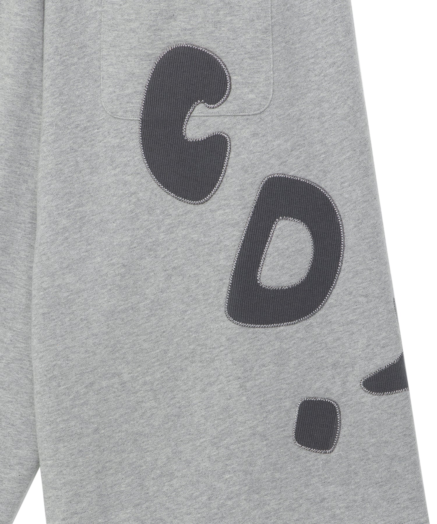 TCM zigzag stitch half sweat pants