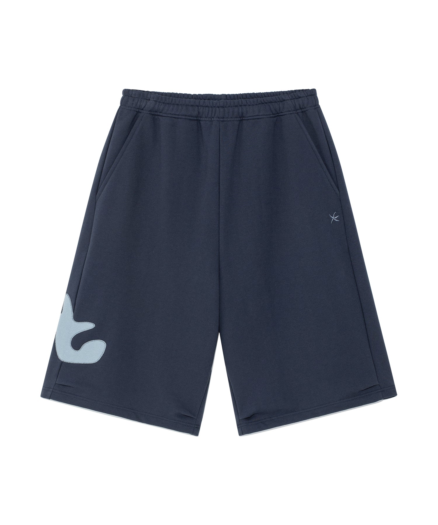 TCM zigzag stitch half sweat pants