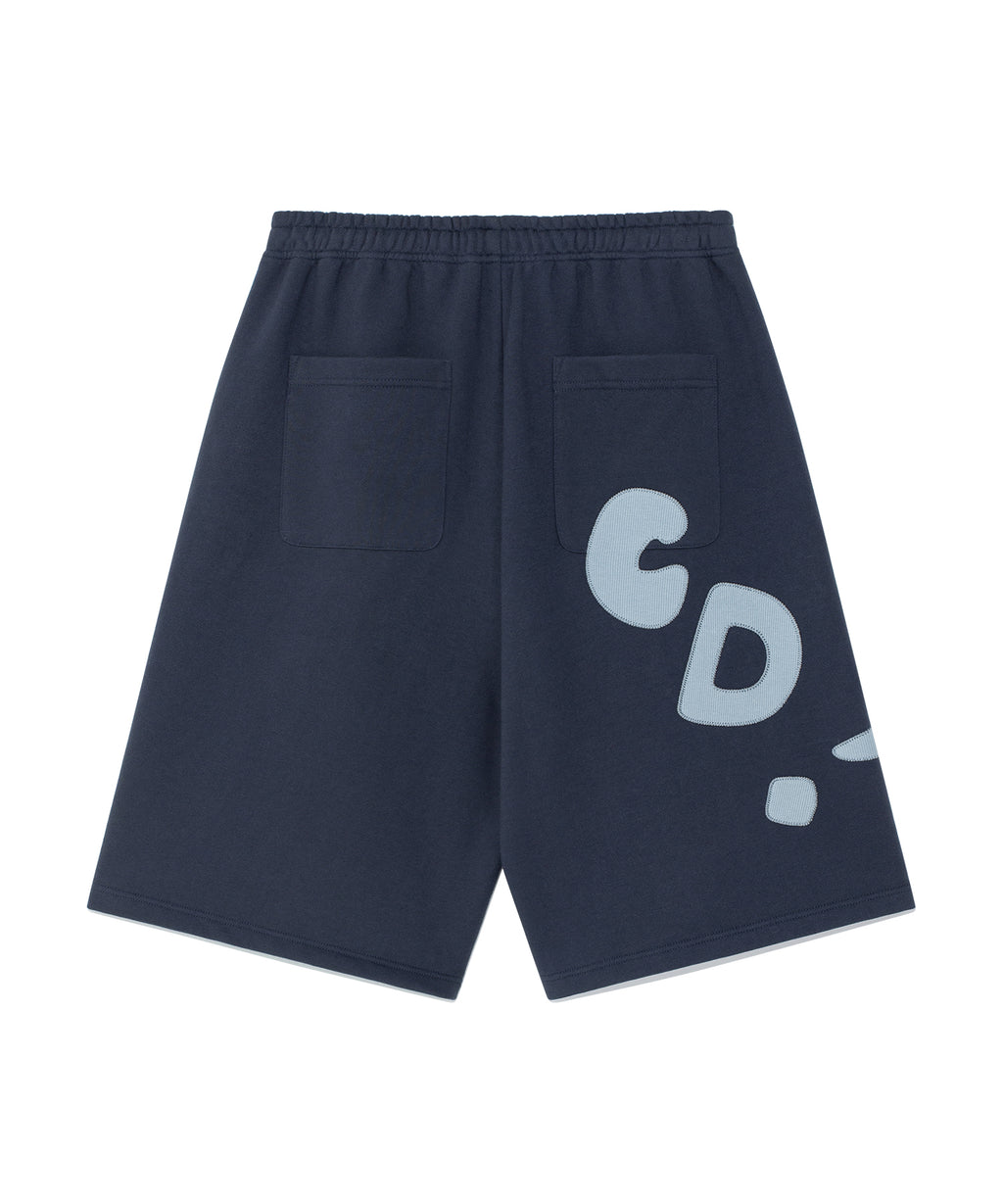 TCM zigzag stitch half sweat pants