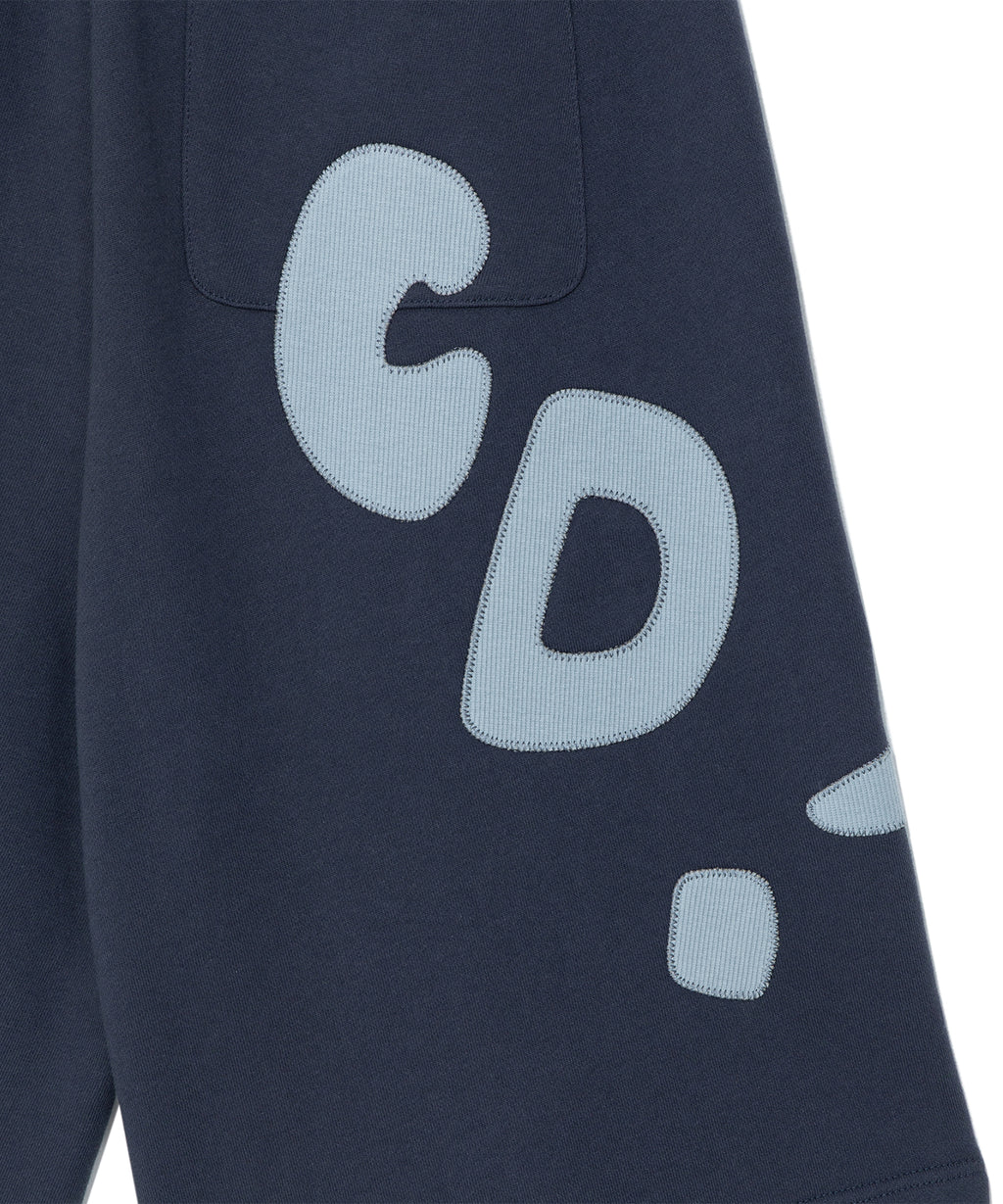 TCM zigzag stitch half sweat pants