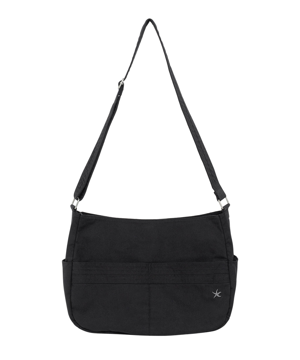 TCM stitch washed cross bag (black)