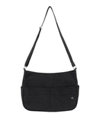 TCM stitch washed cross bag (black)