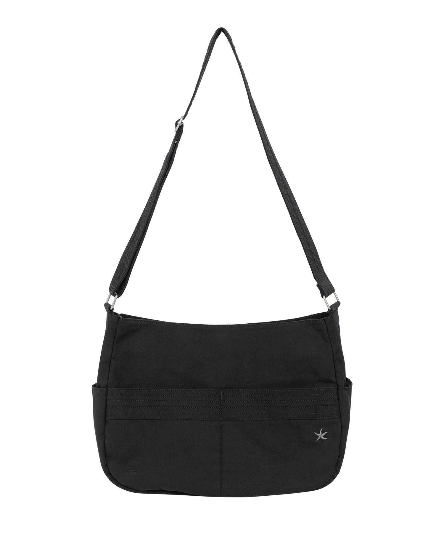 TCM stitch washed cross bag (black)