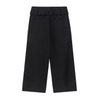 TCM belted check panel pants