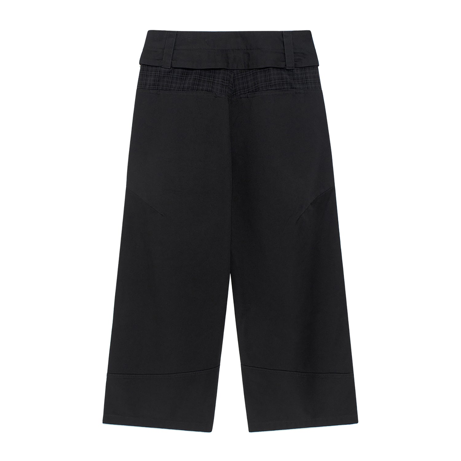 TCM belted check panel pants