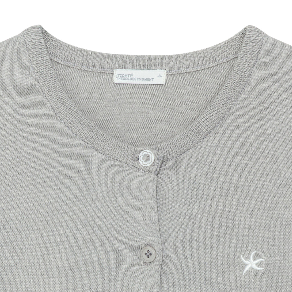 TCM button half knit cardigan