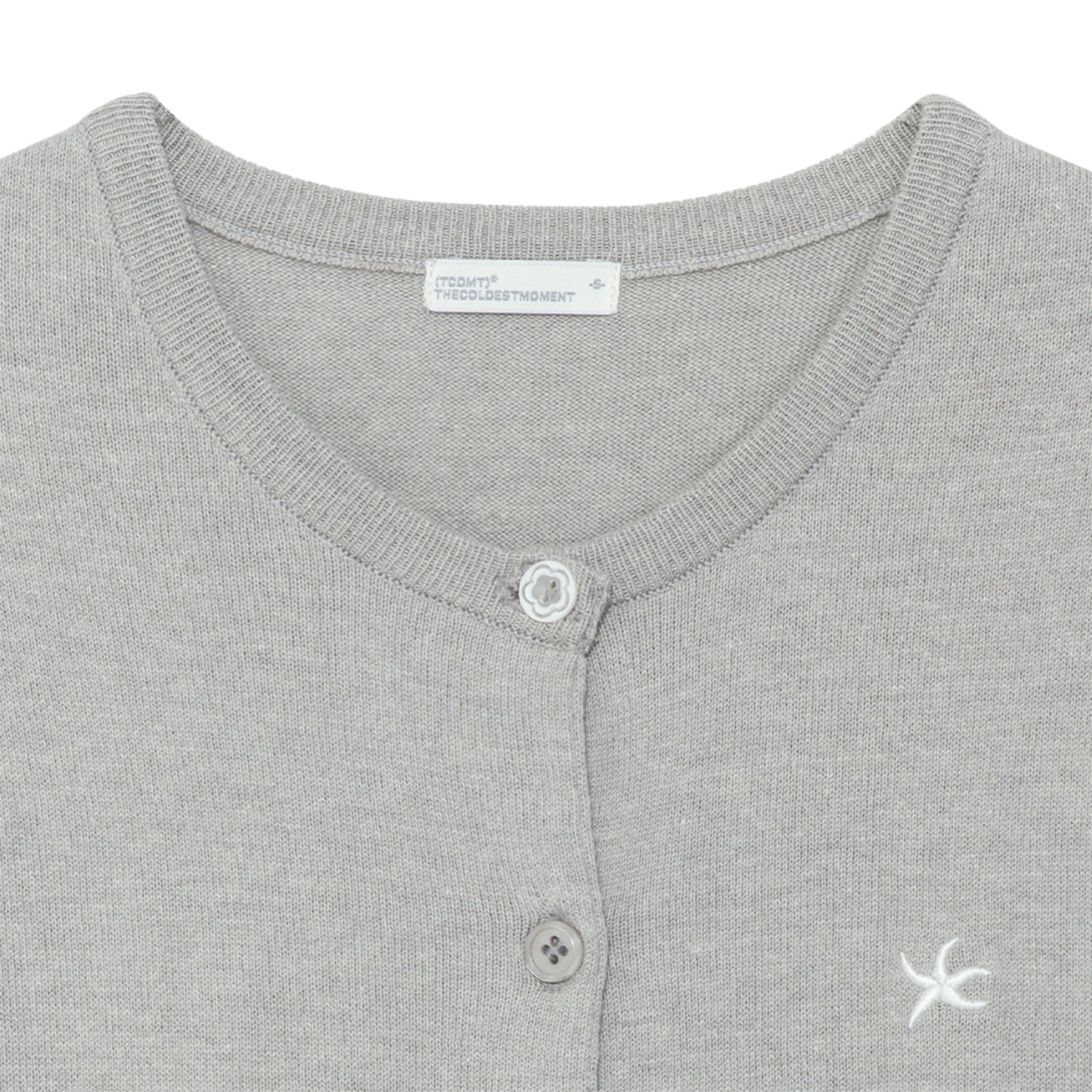 TCM button half knit cardigan