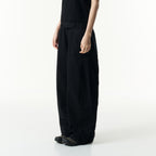TCM belted check panel pants