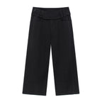 TCM belted check panel pants
