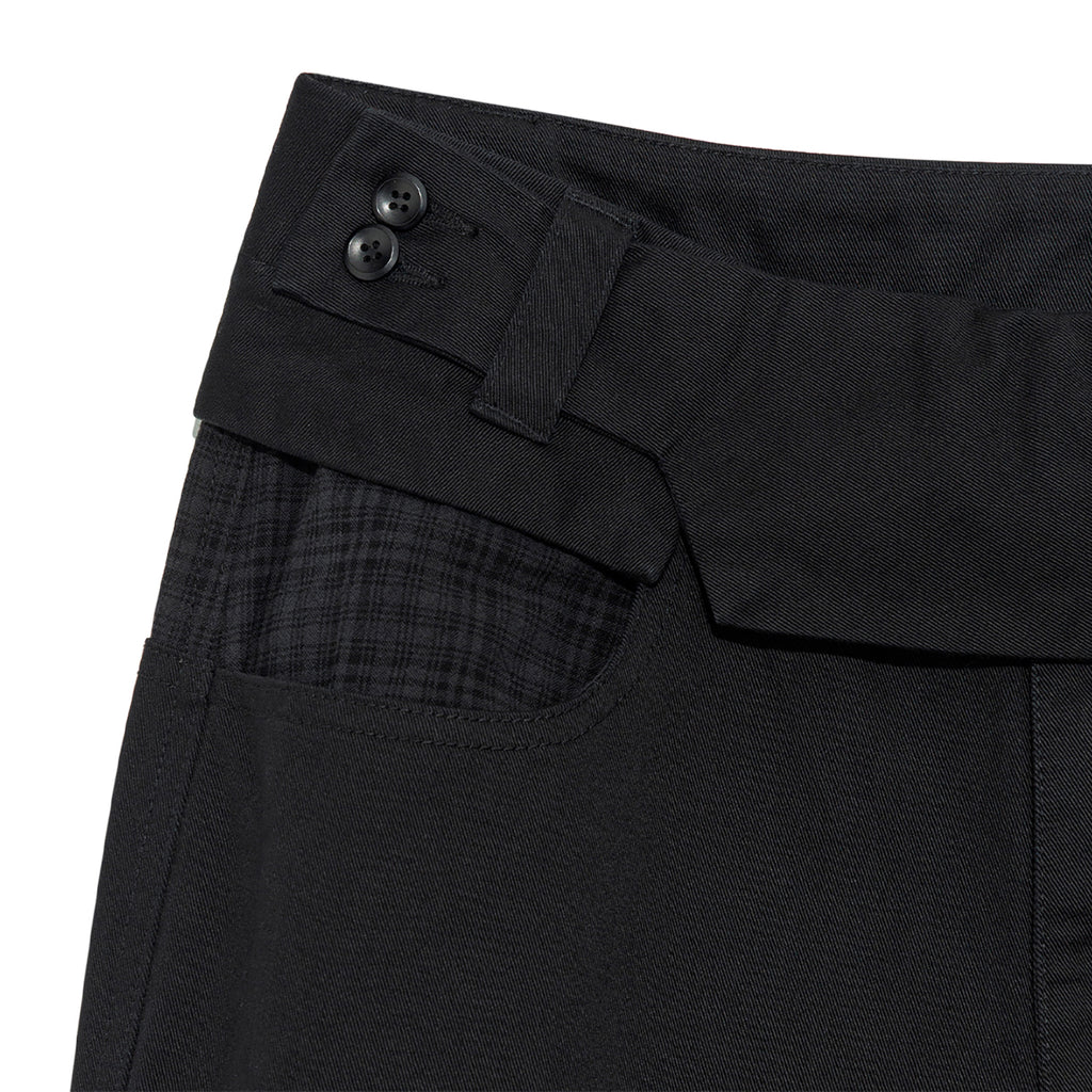 TCM belted check panel pants