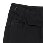 TCM belted check panel pants