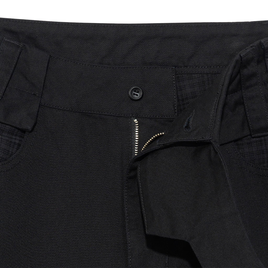 TCM belted check panel pants