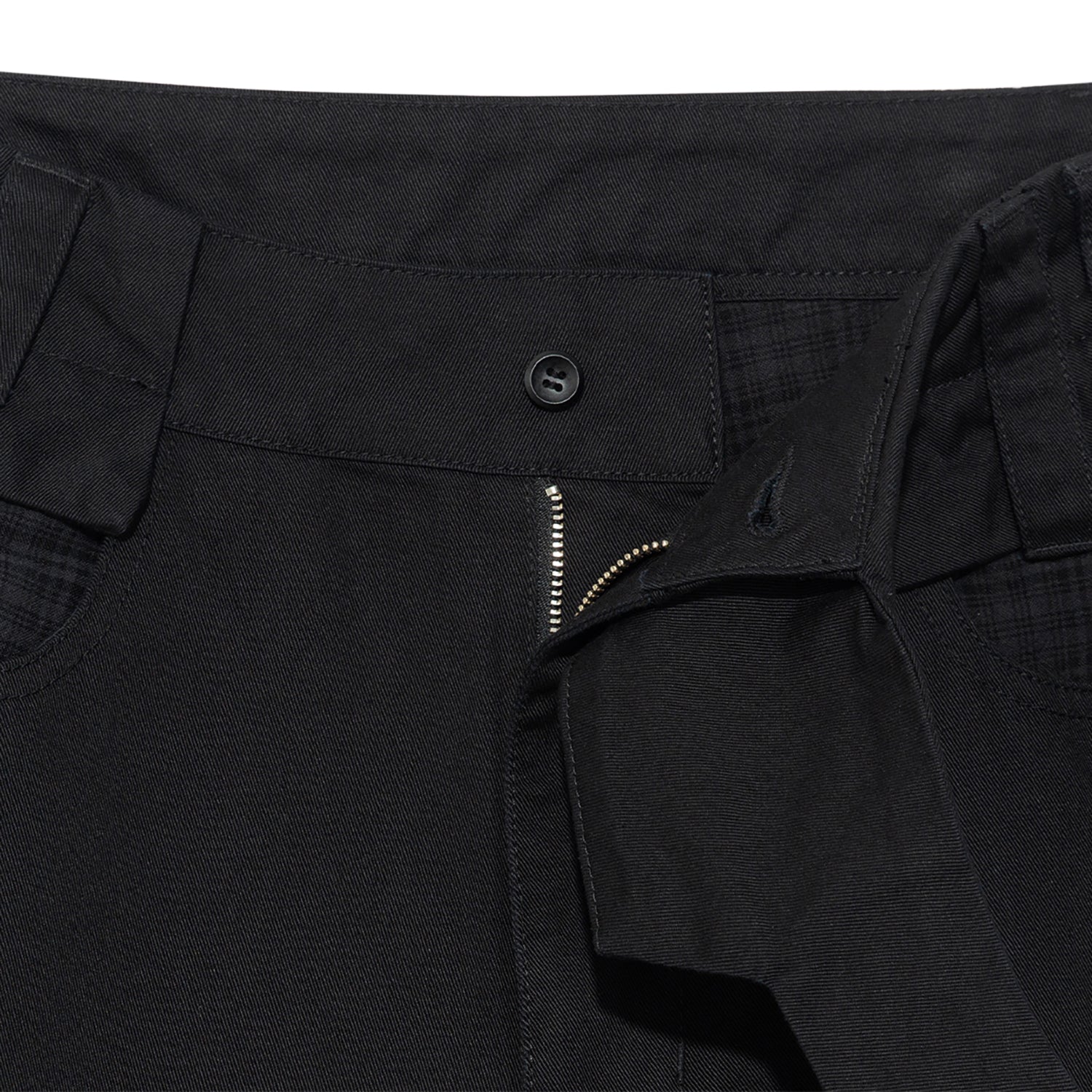 TCM belted check panel pants