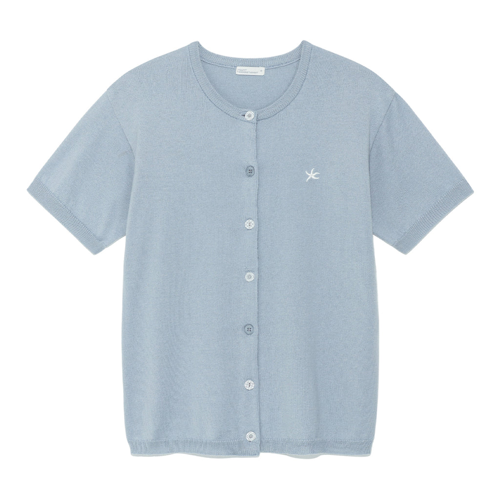 TCM button half knit cardigan