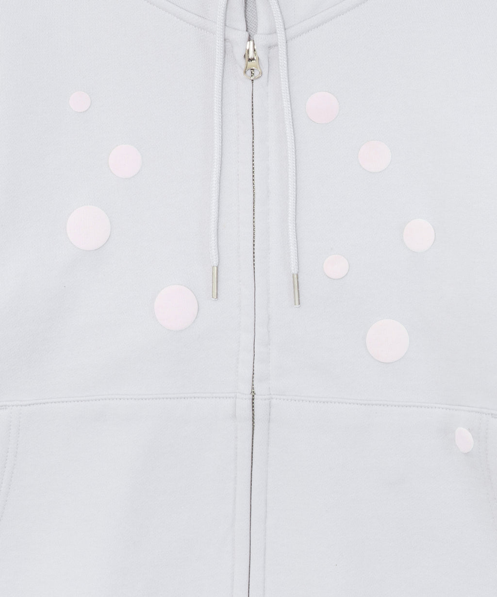TCM dot hooded zip-up
