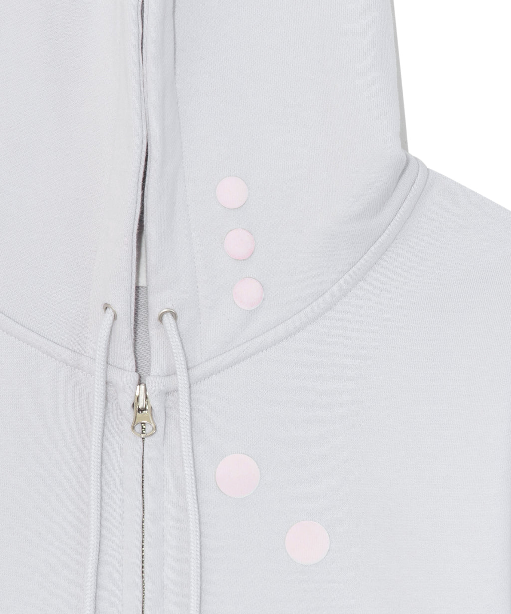 TCM dot hooded zip-up