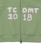 TCM logo applique hooded zip up