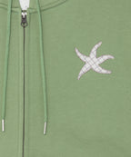 TCM logo applique hooded zip up