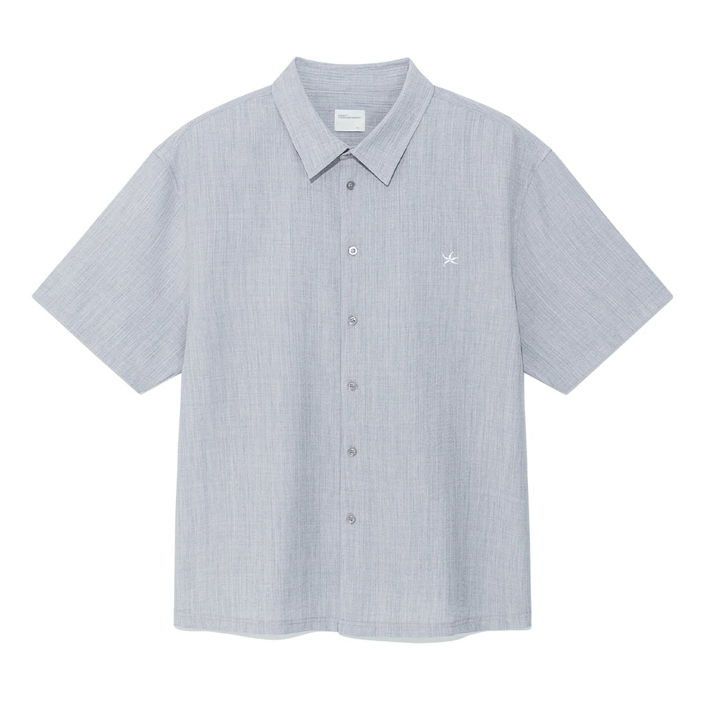 TCM mini logo textured half shirt