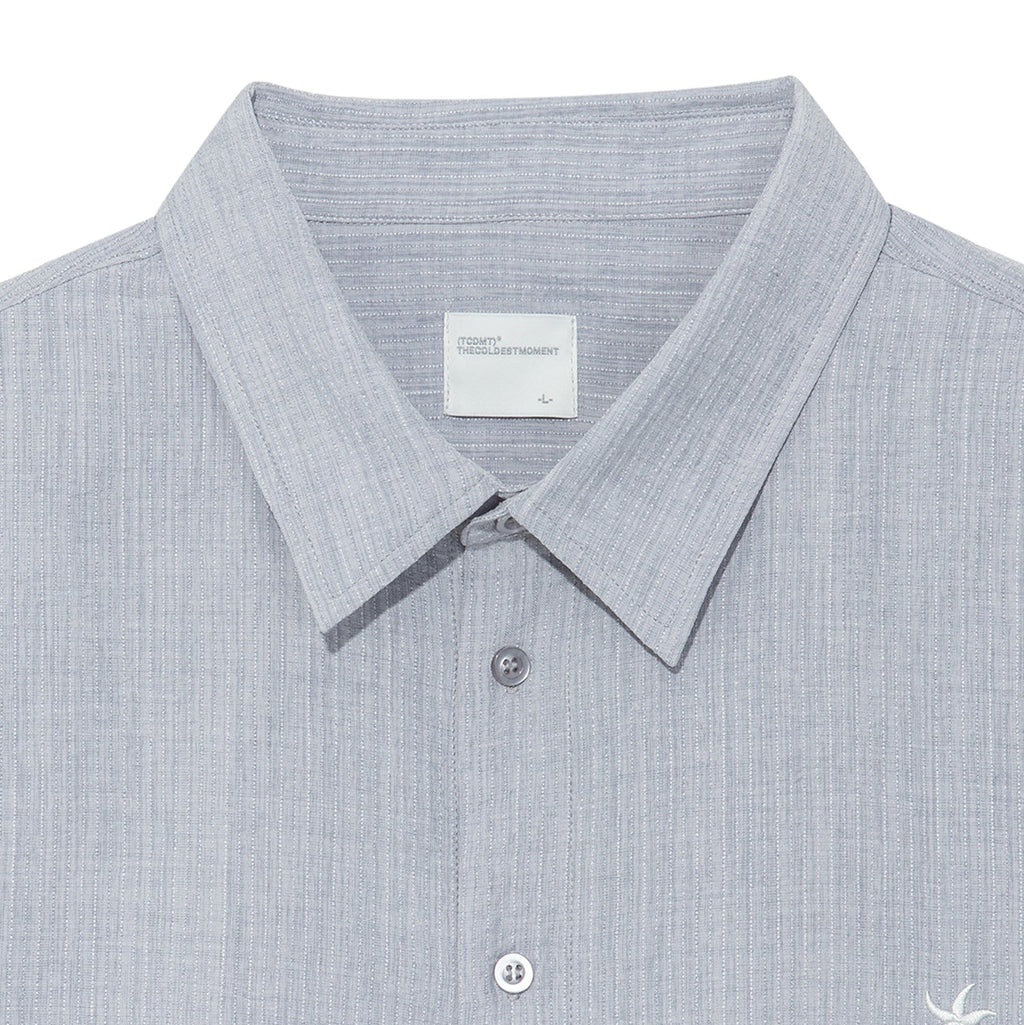 TCM mini logo textured half shirt