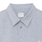 TCM mini logo textured half shirt