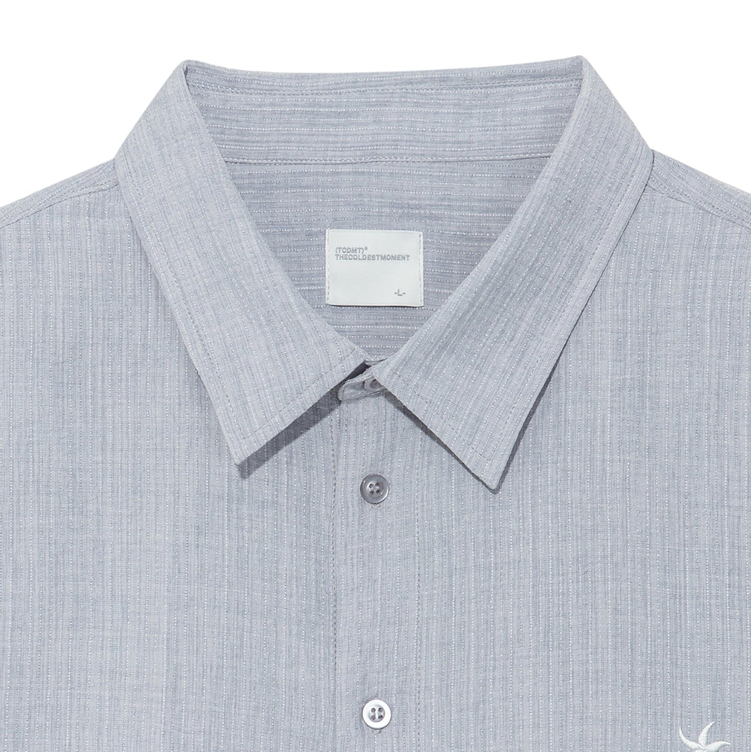TCM mini logo textured half shirt