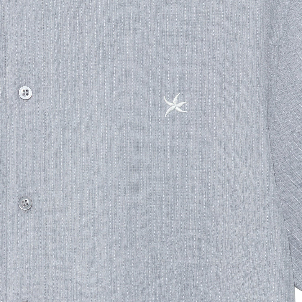 TCM mini logo textured half shirt