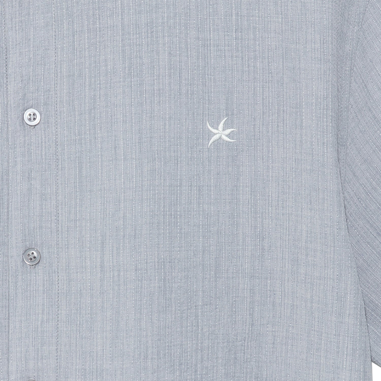 TCM mini logo textured half shirt