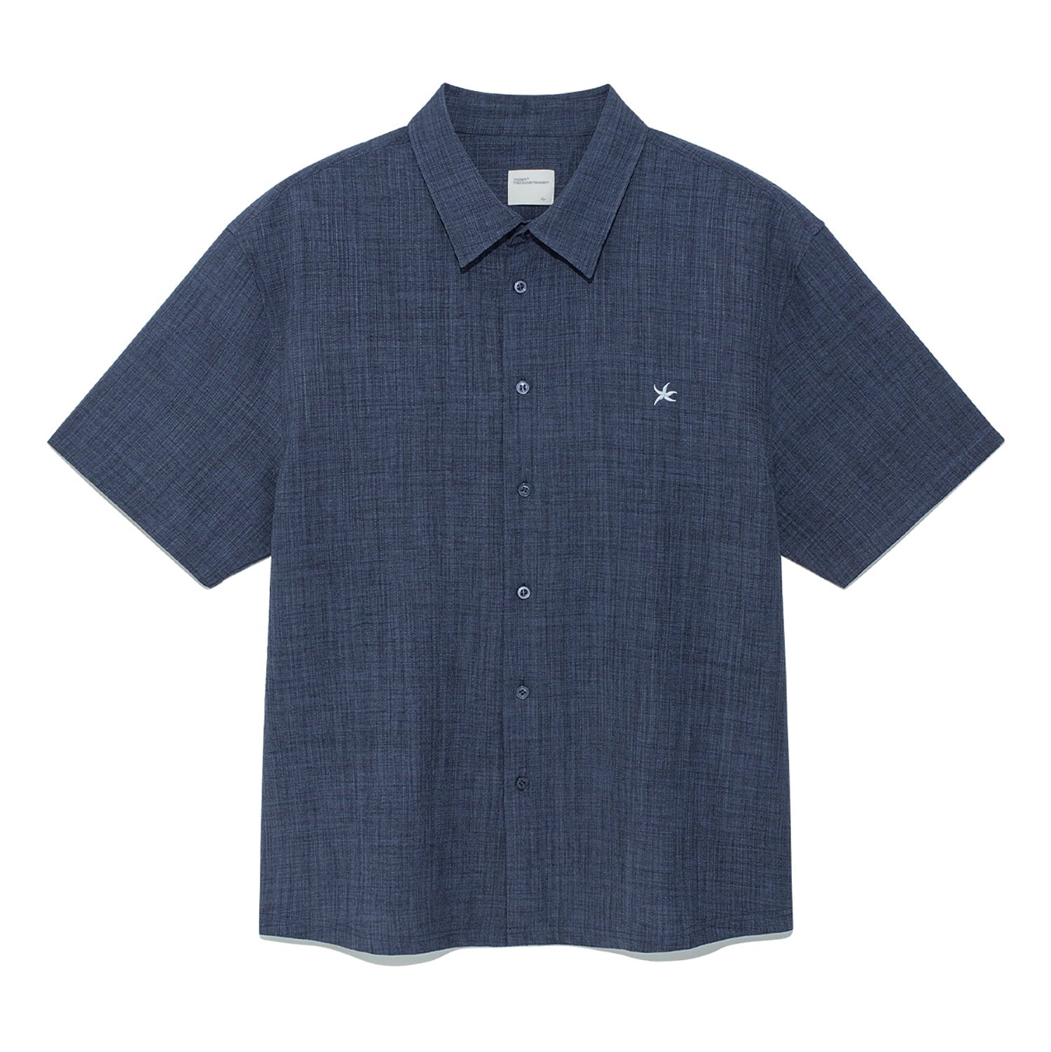 TCM mini logo textured half shirt