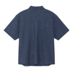 TCM mini logo textured half shirt