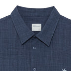 TCM mini logo textured half shirt