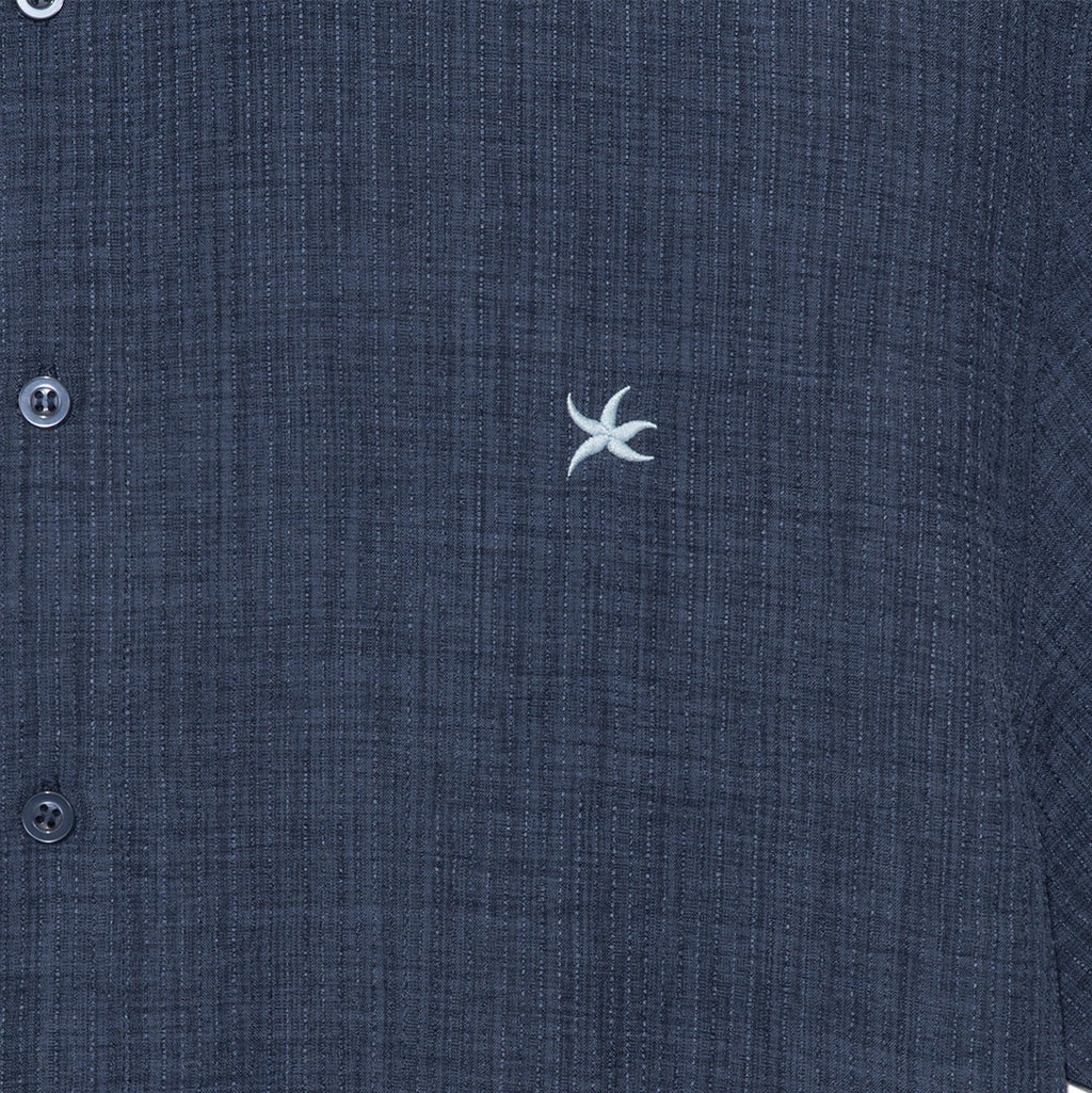 TCM mini logo textured half shirt