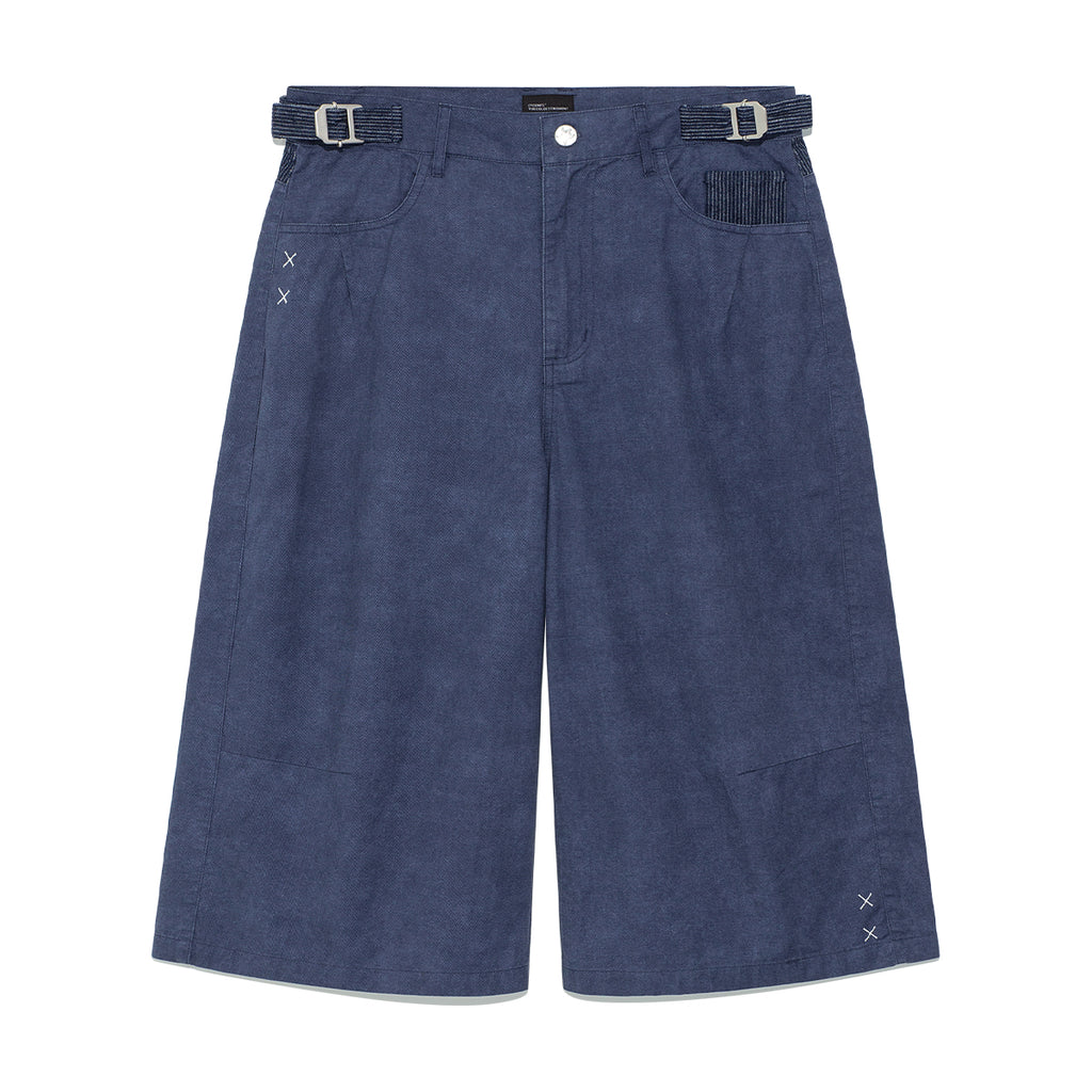 TCM pin stripe stitch half pants