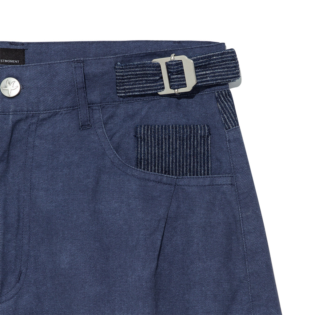 TCM pin stripe stitch half pants