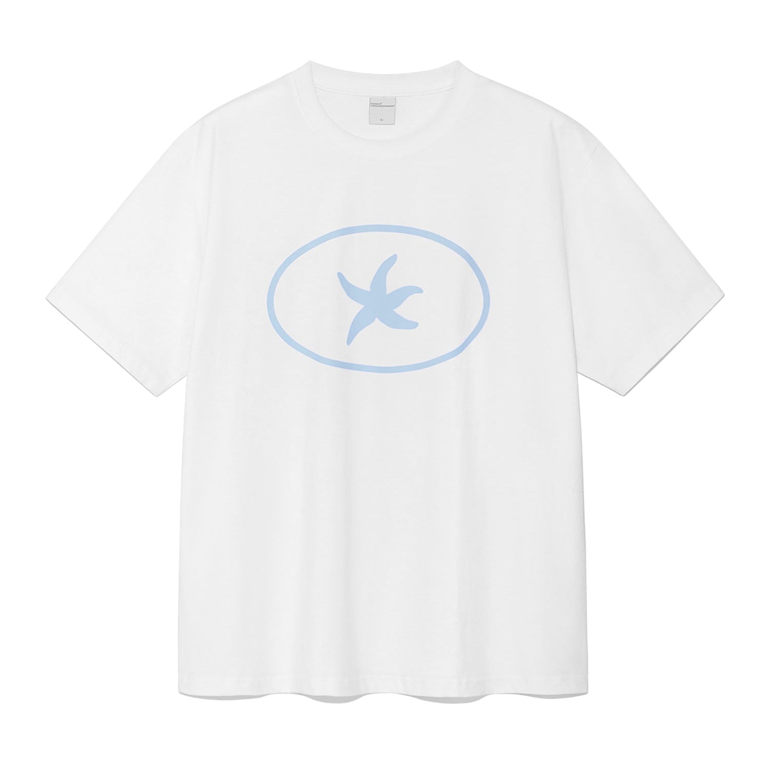 TCM starfish stamp T (white)