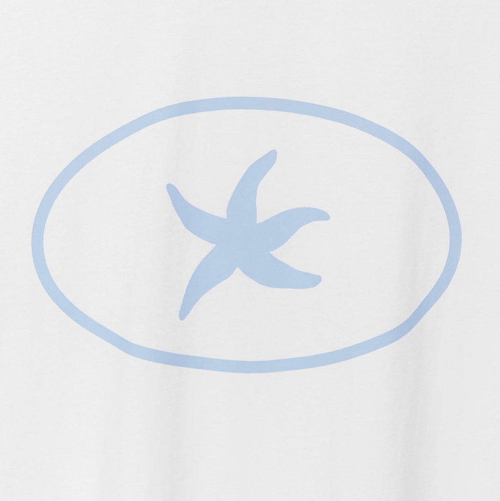TCM starfish stamp T (white)