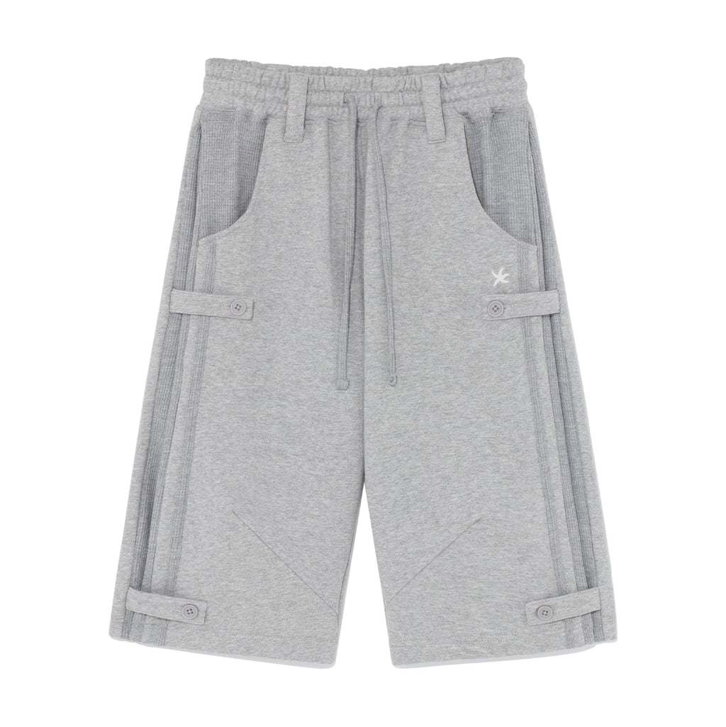 TCM waffle button half sweat pants