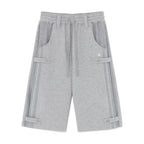 TCM waffle button half sweat pants