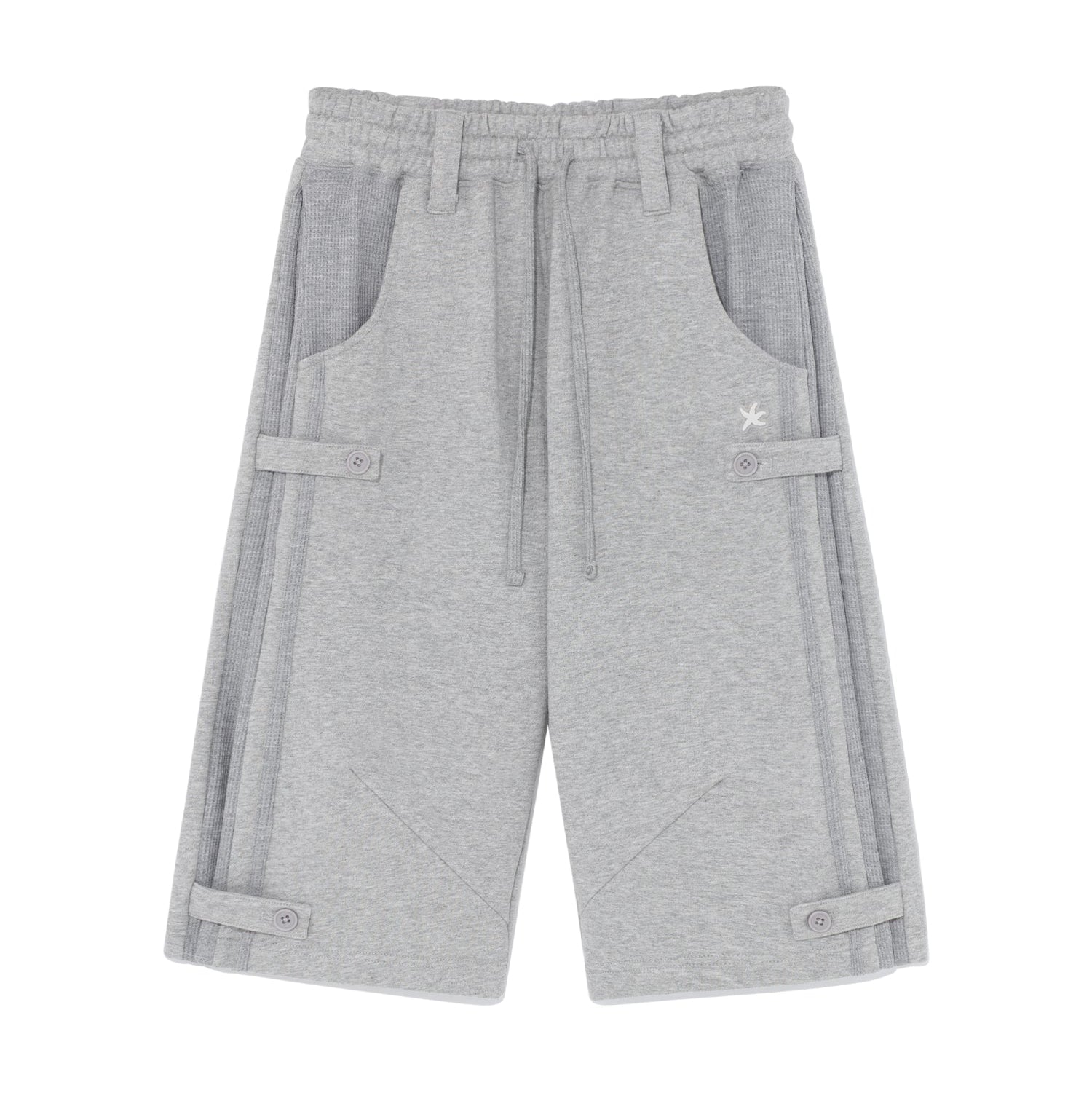 TCM waffle button half sweat pants