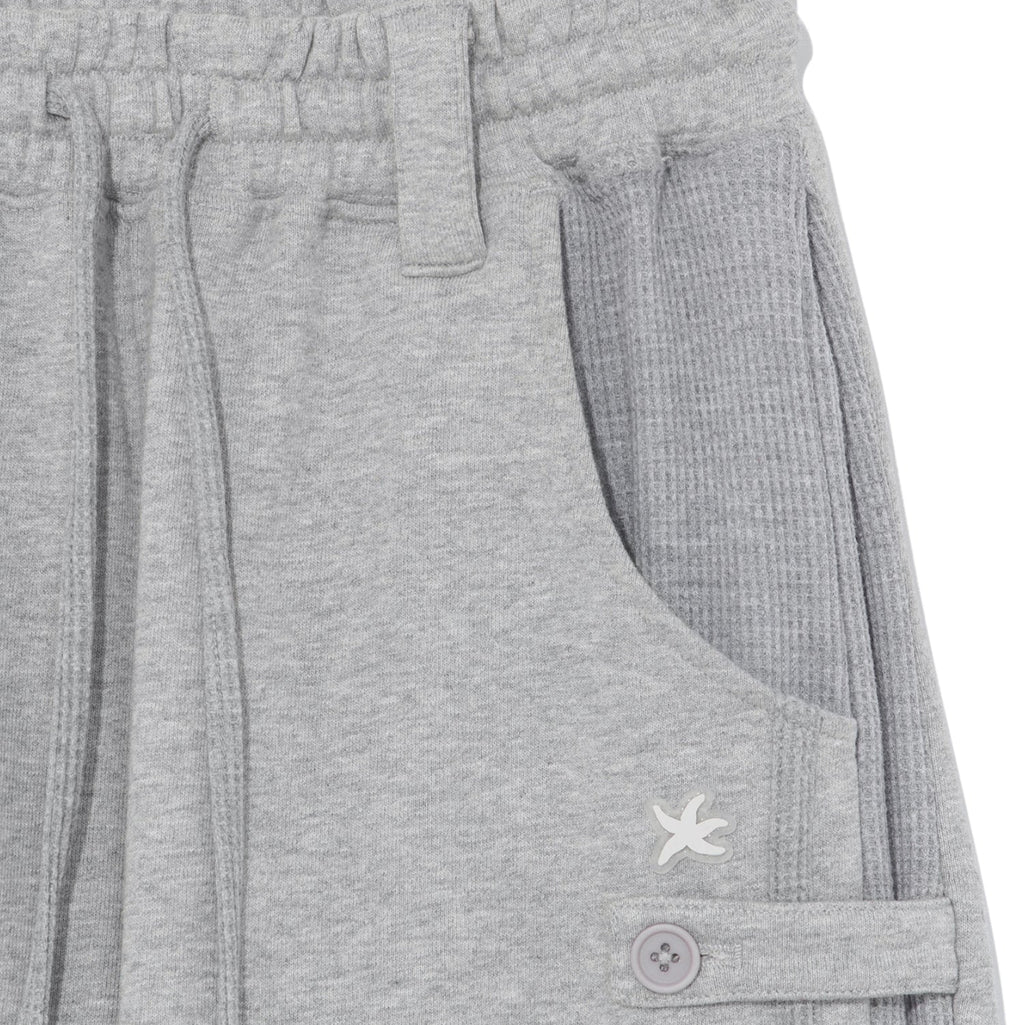 TCM waffle button half sweat pants