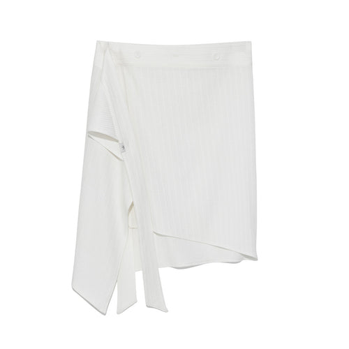(w) TCM button layered skirt