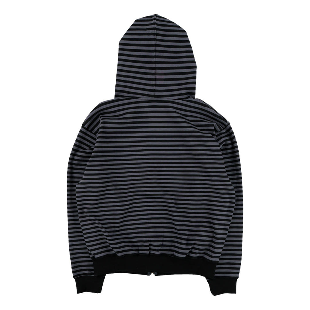 TCM stripe hooded zip-up
