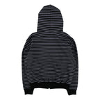 TCM stripe hooded zip-up