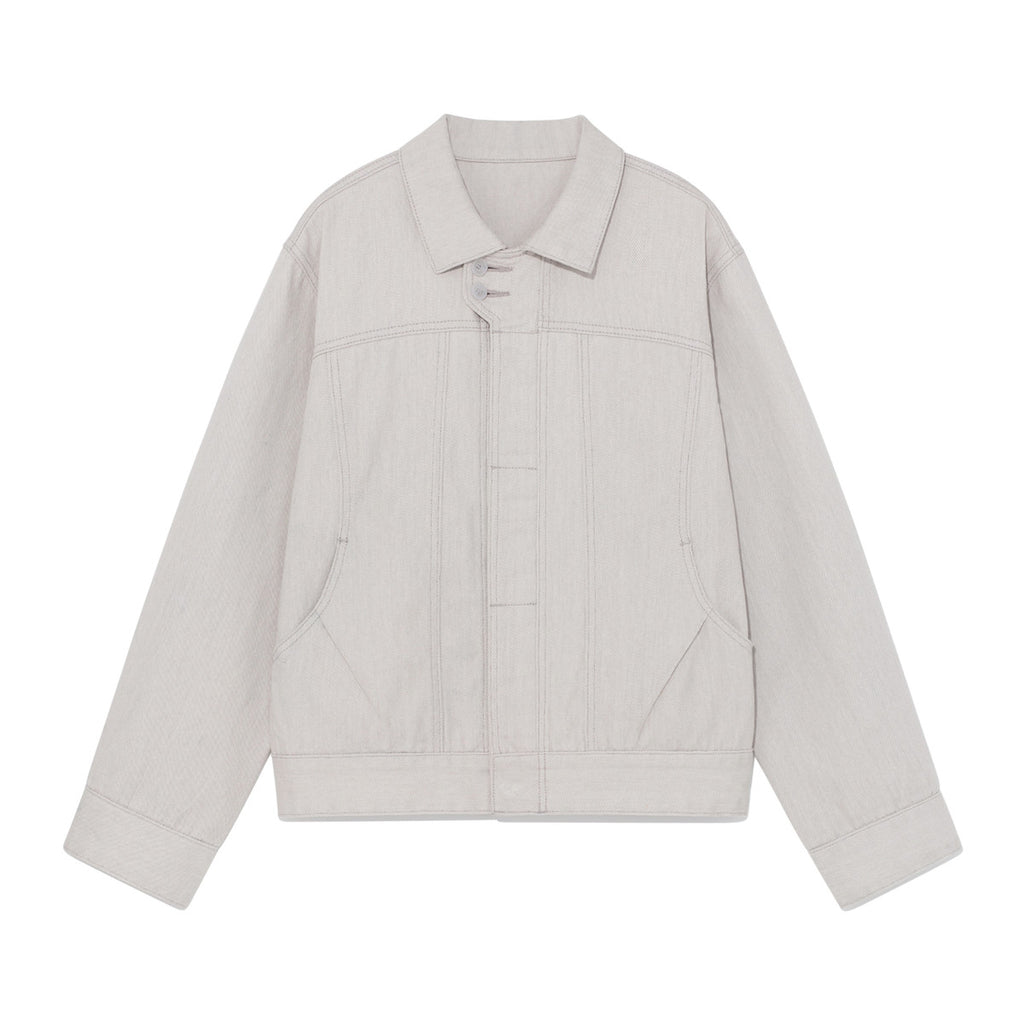 TCM double‑button trucker jacket