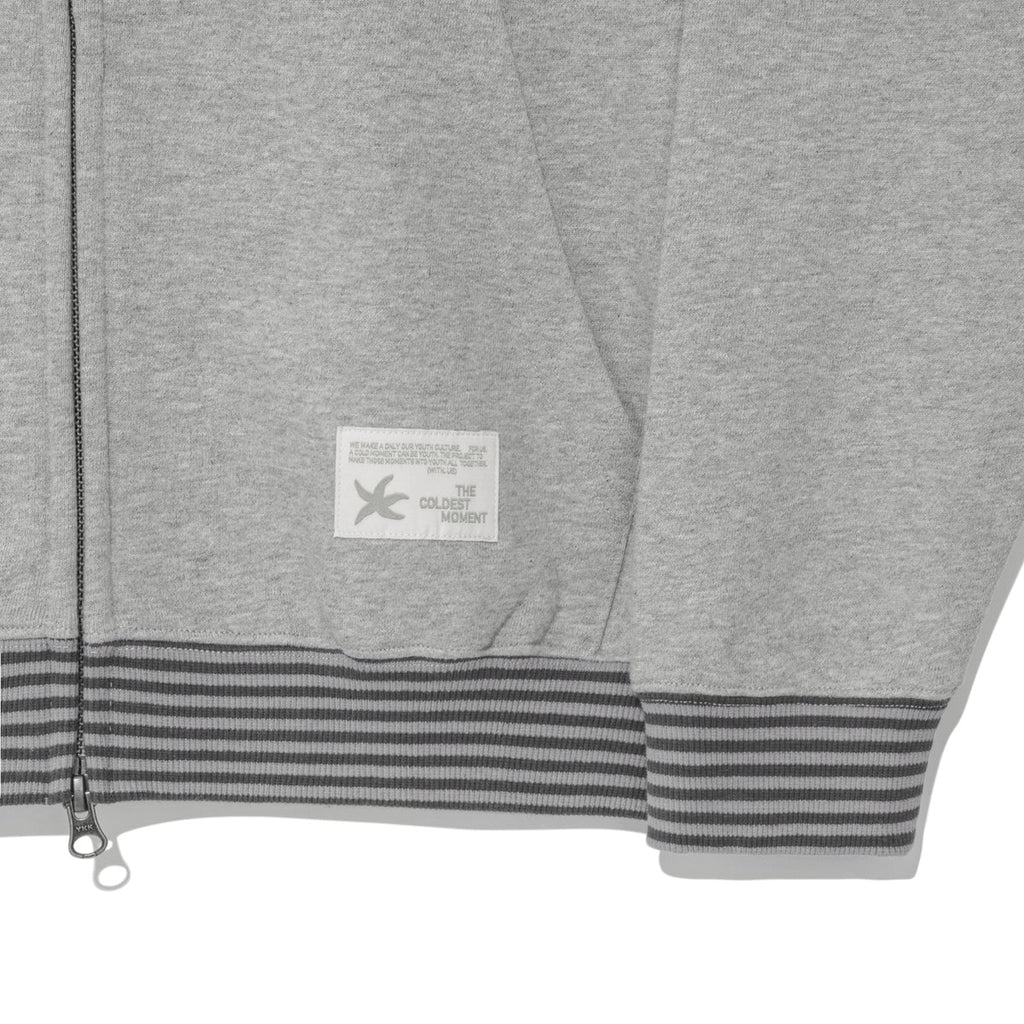 TCM snow stripe hooded zip-up