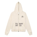 TCM logo applique hooded zip up