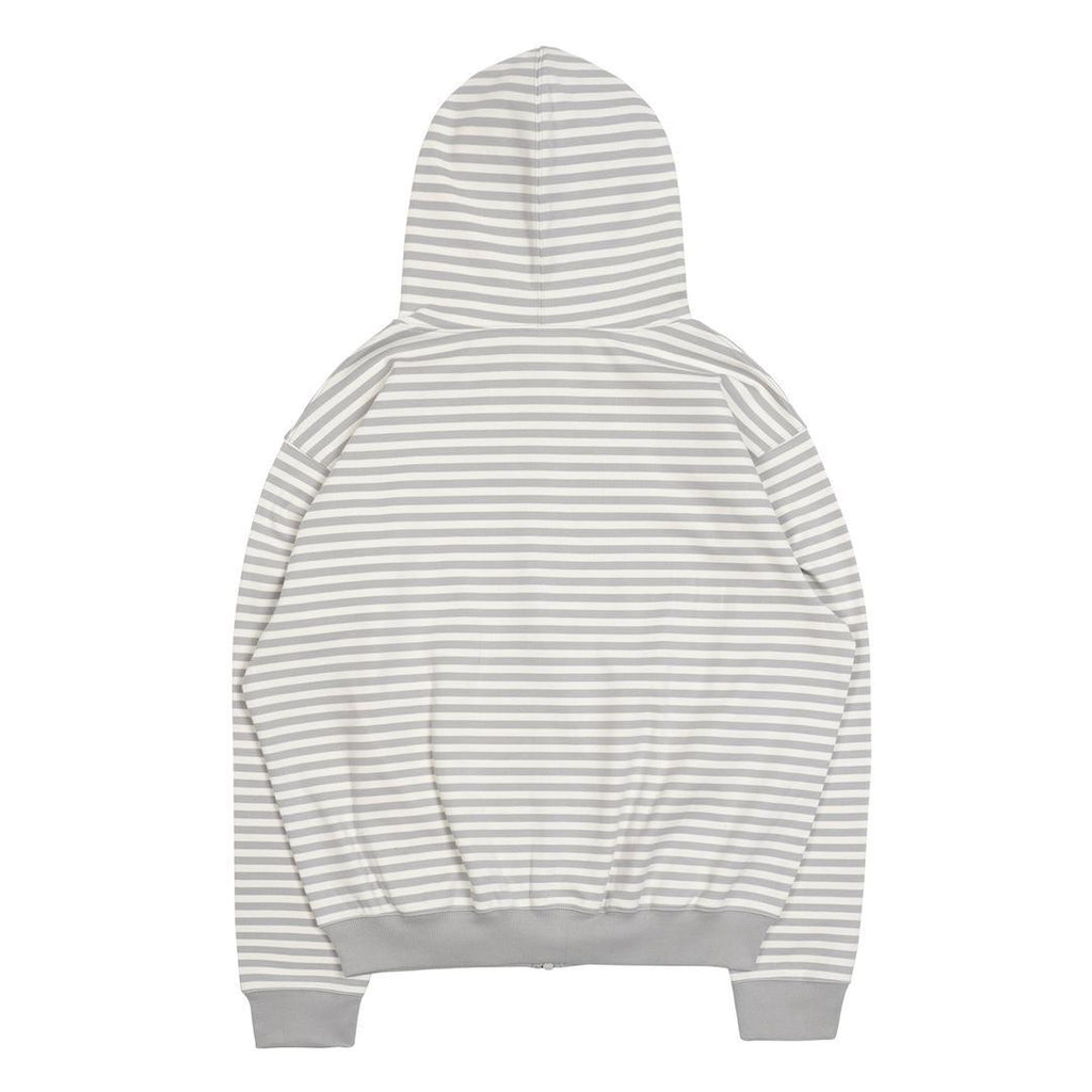 TCM stripe hooded zip-up